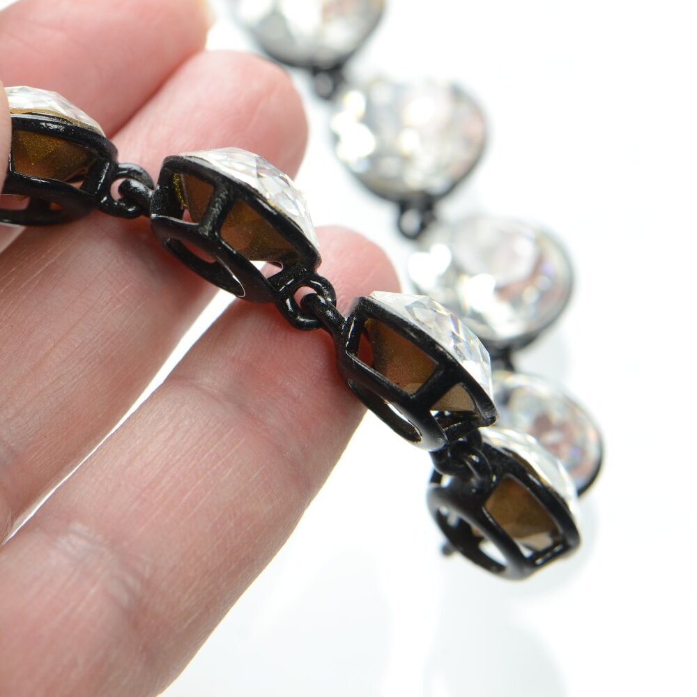 Kenneth Jay Lane Kjl Crystal Headlight Necklace - image 4